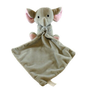 Gray And Pink Elephant Baby Lovey Security Blanket Soft Velour Walgreens